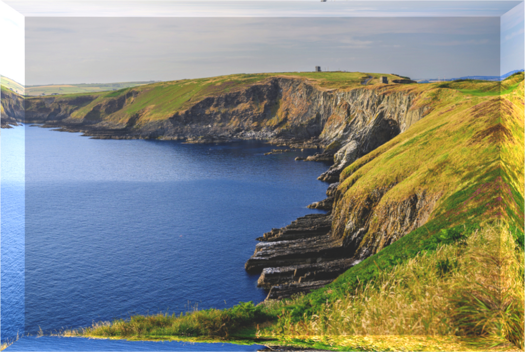 Main image Holeopen Bay West near Old Head Golf Links in acrylic block gift