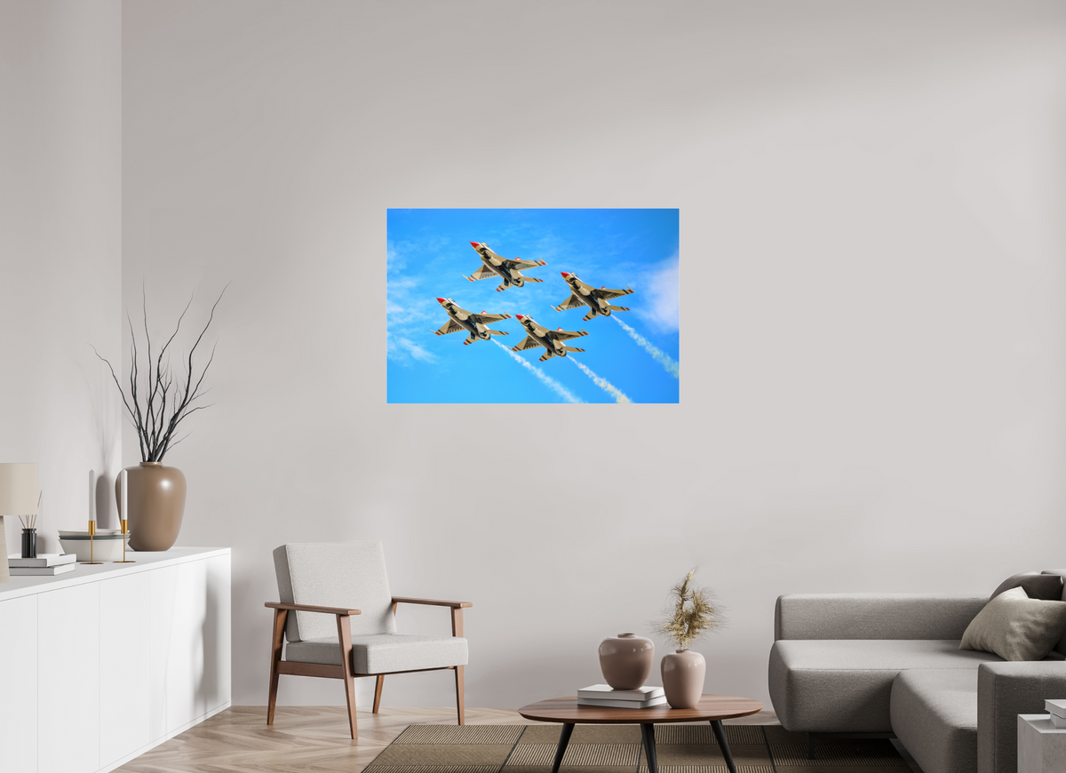 45 x 30″, Matte Acrylic Glass without frame F16 Thunderbirds Photo 2 under acrylic glass