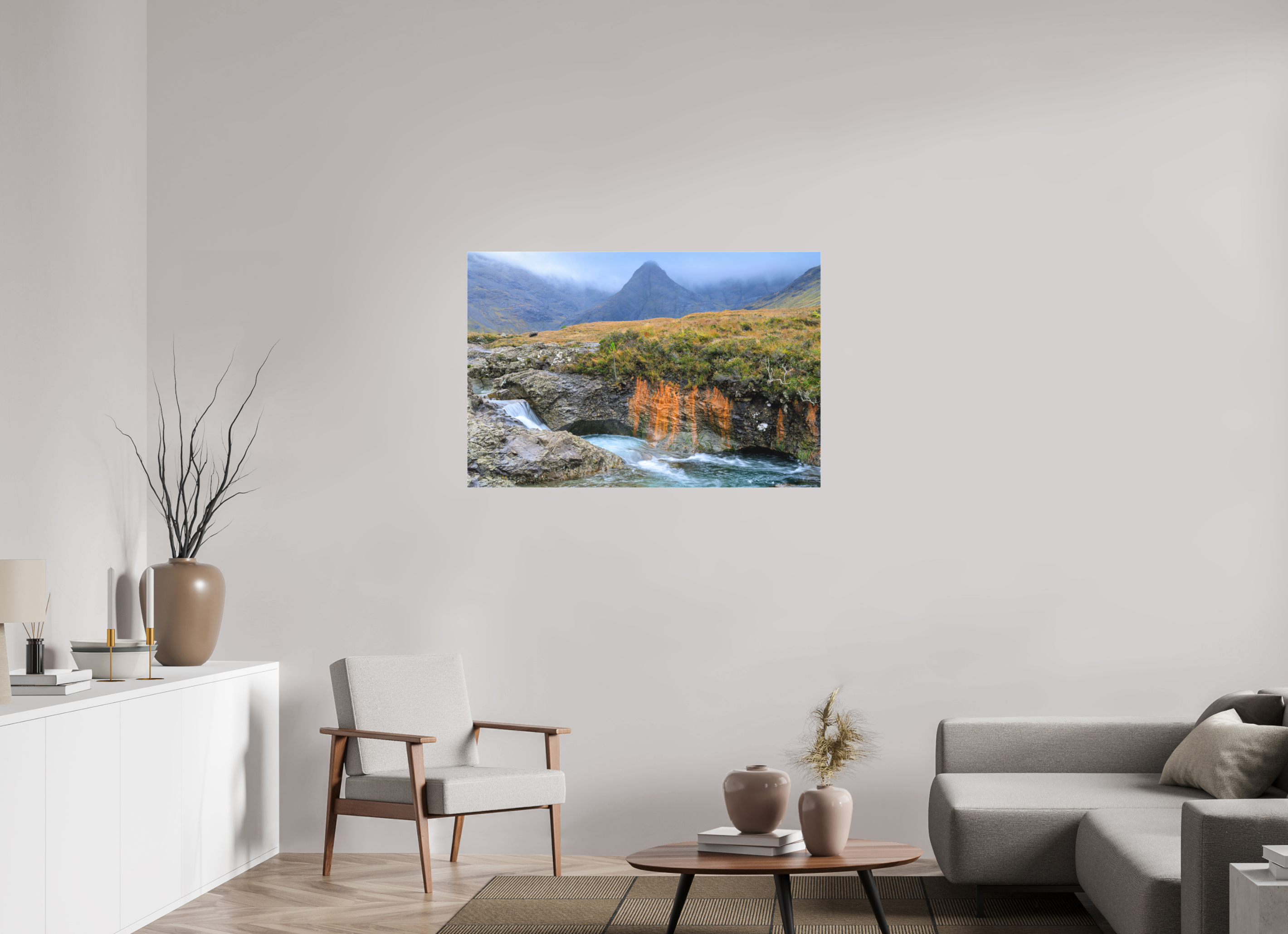 45 x 30″, Matte Acrylic Glass without frame Fairy Pools stream on Matte Acrylic Glass without frame