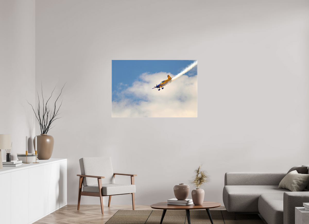 45 x 30″, Matte Canvas with wrapped edges - no frame Bob Freeman in his "Extra 330S" on canvas