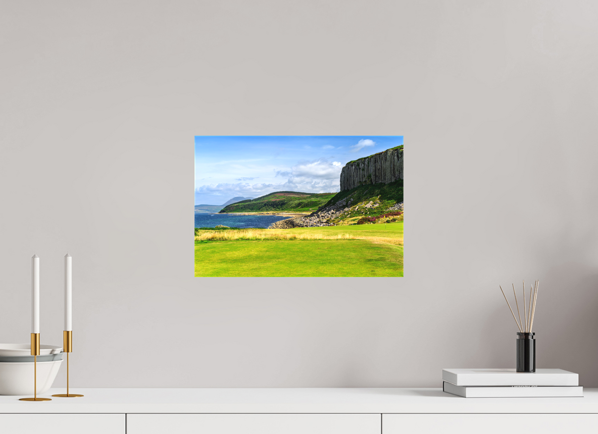 15 x 10″, Matte Canvas with wrapped edges - no frame Cliff view from the Shiskine Golf Course on canvas