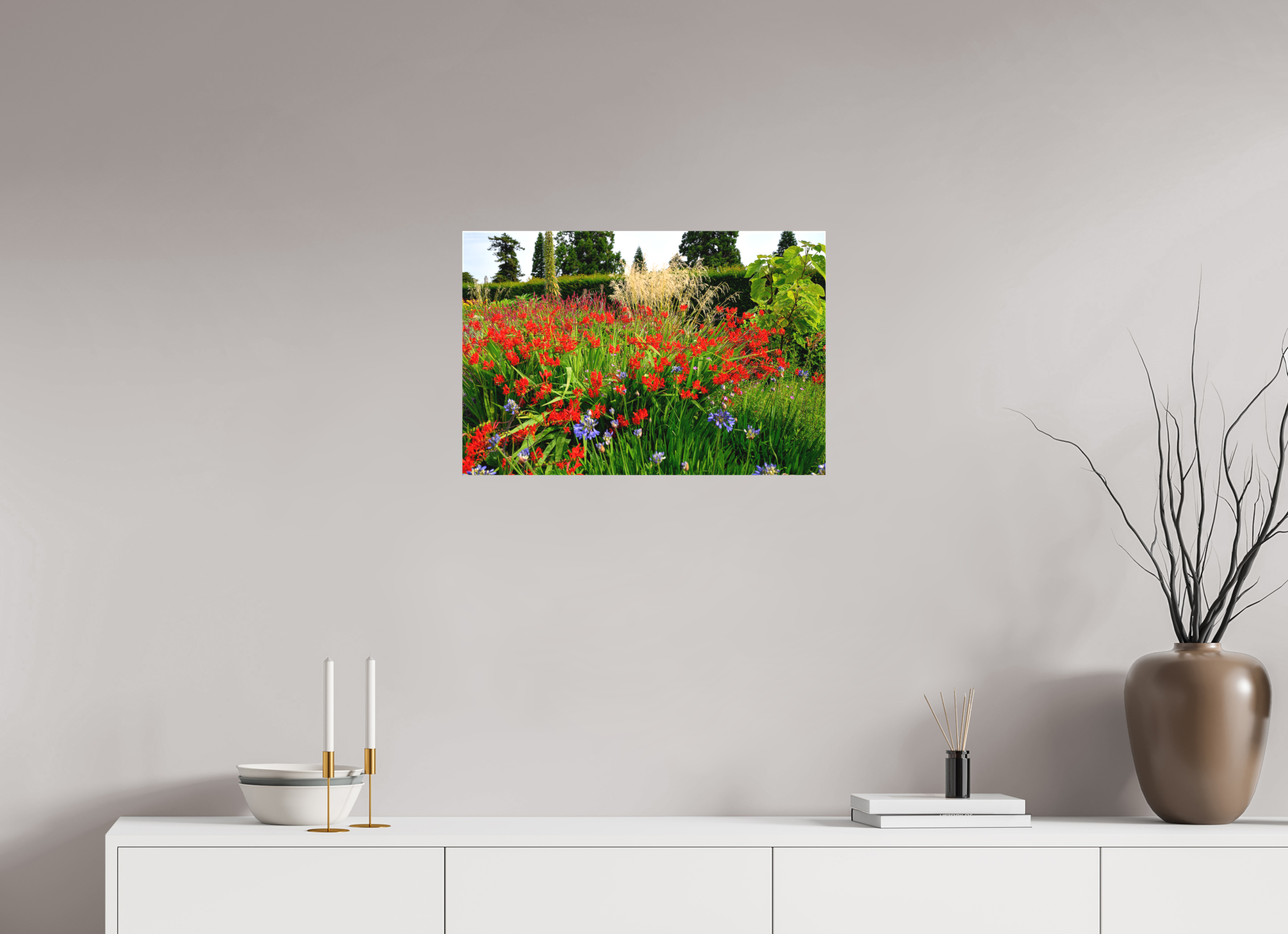 24 x 16″, Matte Canvas with wrapped edges - no frame Powerscourt Gardens B on canvas
