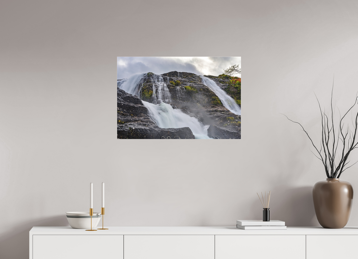 30 x 20″, Matte Acrylic Glass without frame Glencoe Waterfall on Matte Acrylic Glass without frame