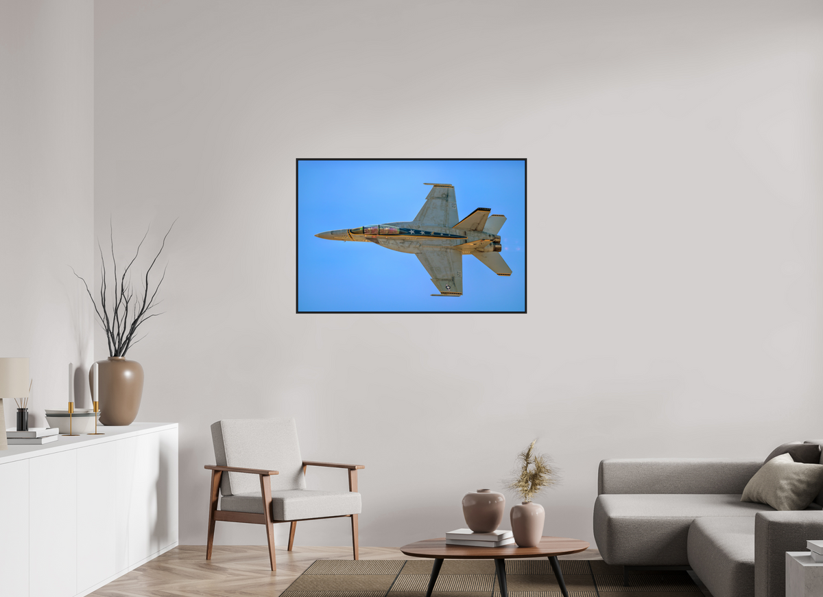 45 x 30″, Acrylic Glass Black matt .24" frame F18A Super Hornet Photo 4 under acrylic glass with black frame