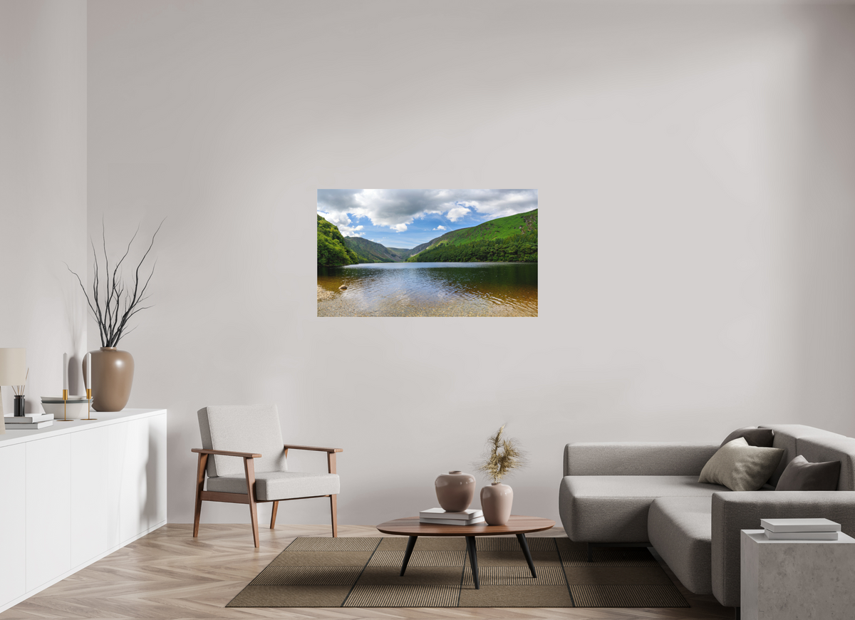 53.4 x 31″, Matte Acrylic Glass without frame Upper Lake at Glendalough under acrylic glass