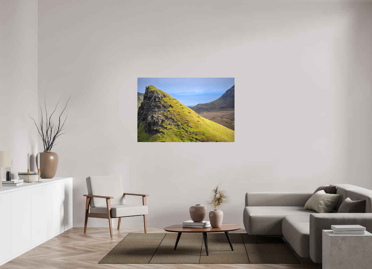 54 x 36″, Matte Acrylic Glass without frame Sheep grazing on a slope near Quiraing on Matte Acrylic Glass without frame