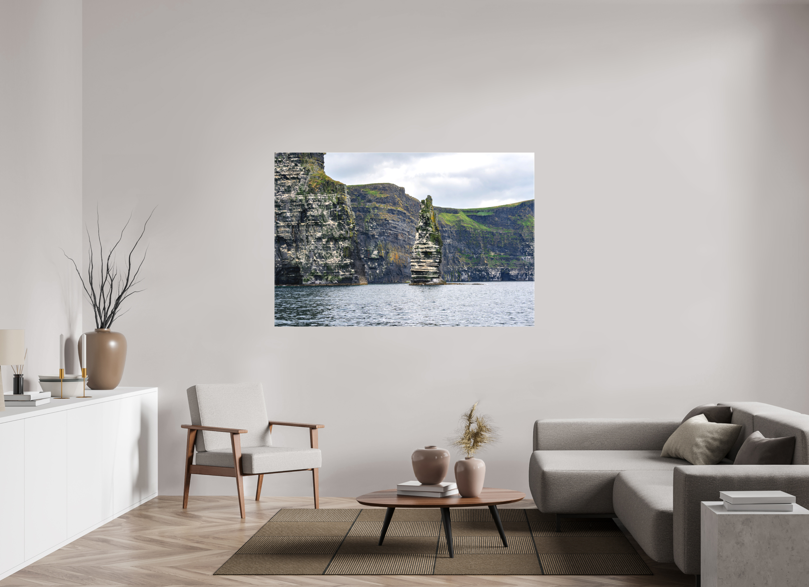 66 x 44″, Matte Canvas with wrapped edges - no frame Cliffs of Mohre on canvas