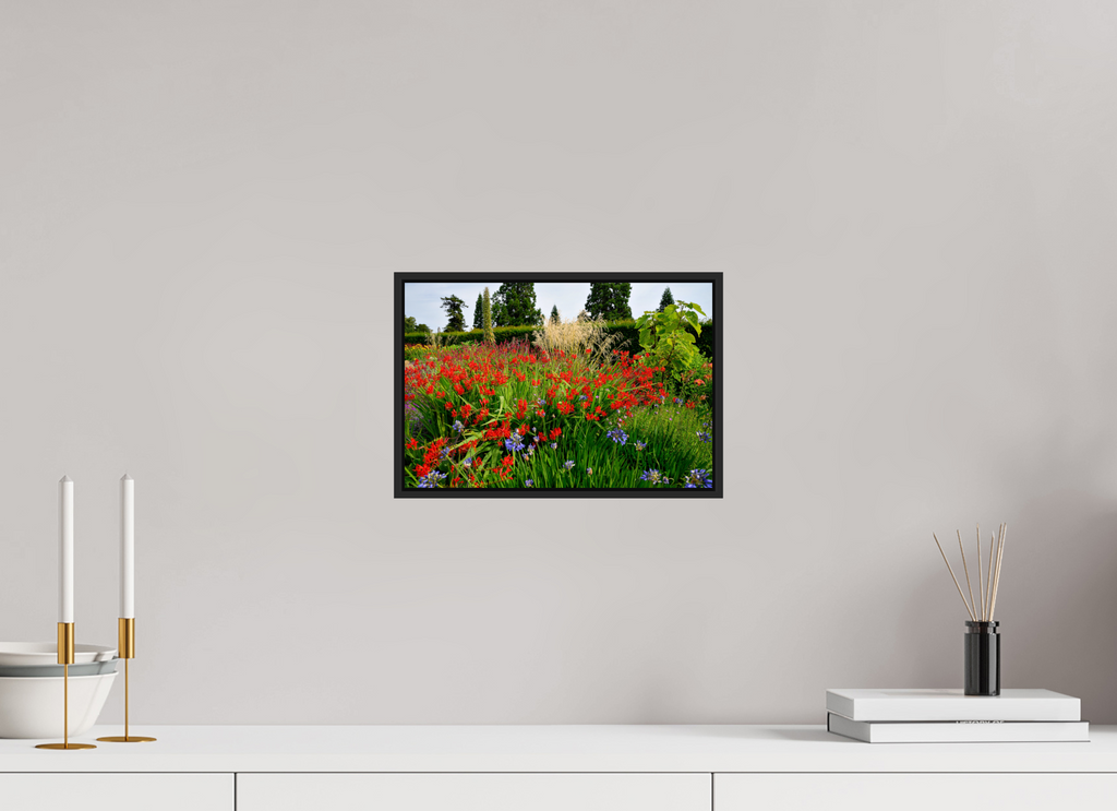 12 x 8″, Acrylic Glass Black matt .24" frame Powerscourt Gardens B under acrylic glass with black frame