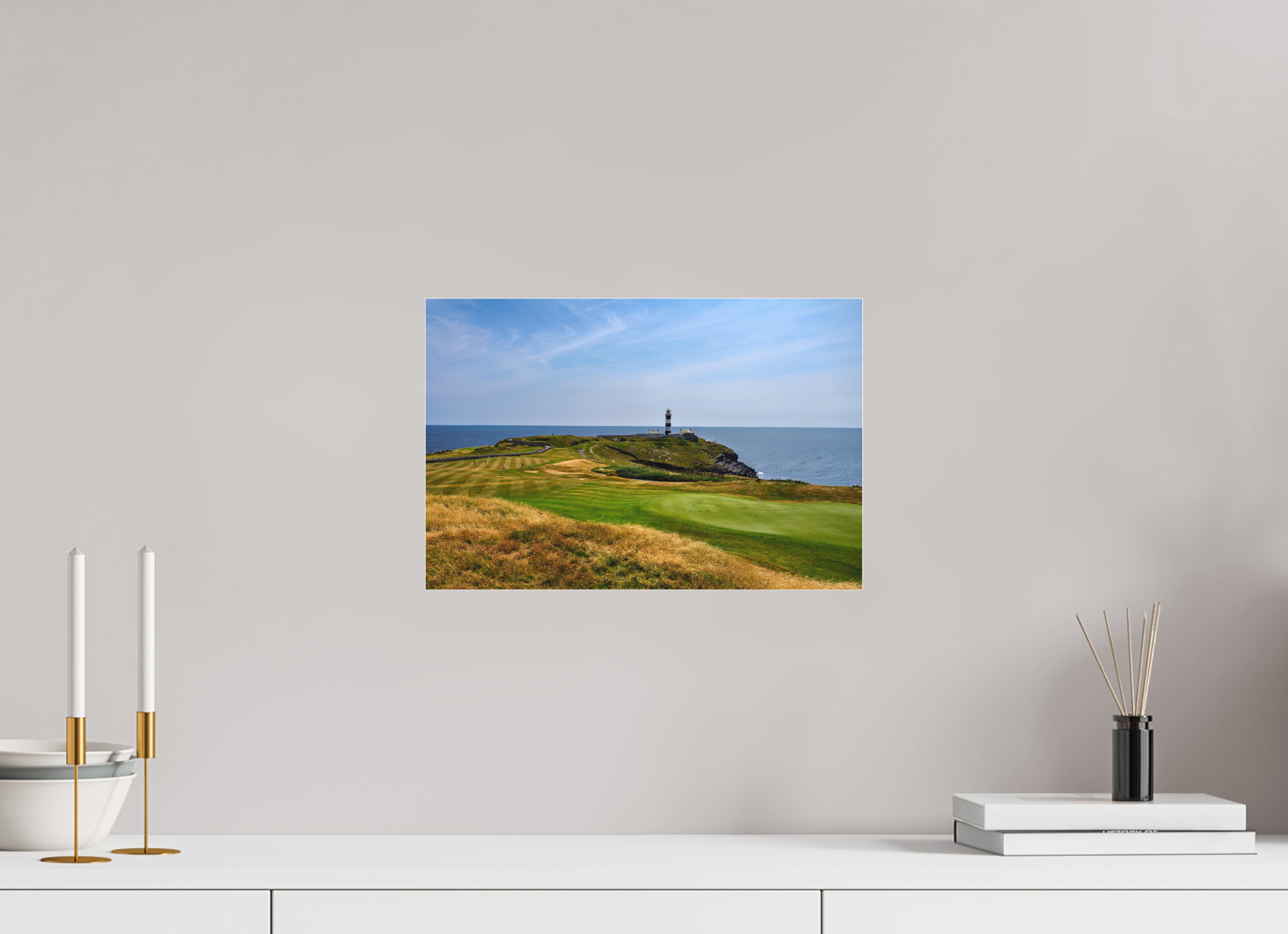 15 x 10″, Matte Acrylic Glass without frame Old Head golf course and lighthouse under acrylic glass