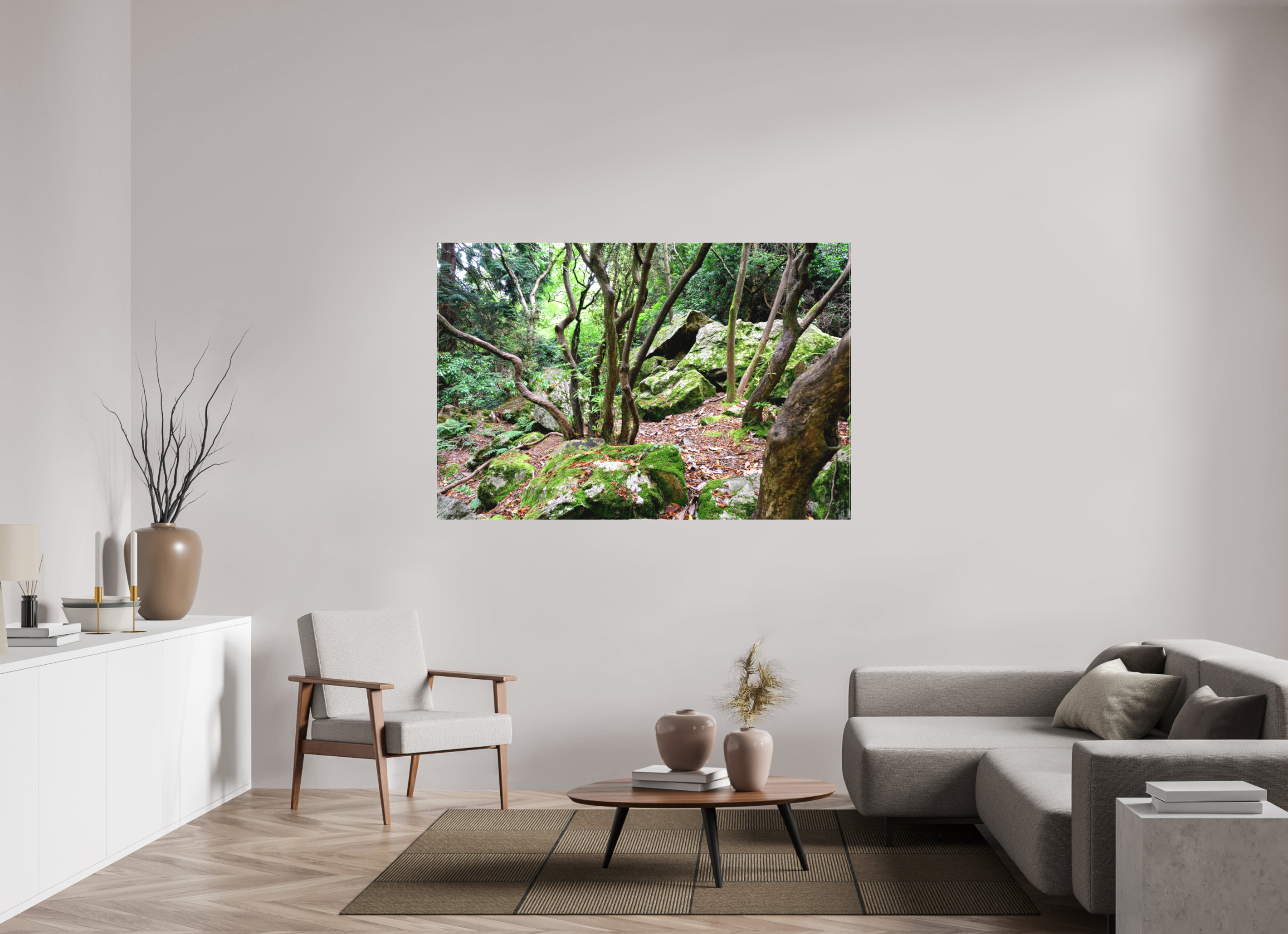 66 x 44″, Matte Canvas with wrapped edges - no frame Enchanted forest near Howth on canvas