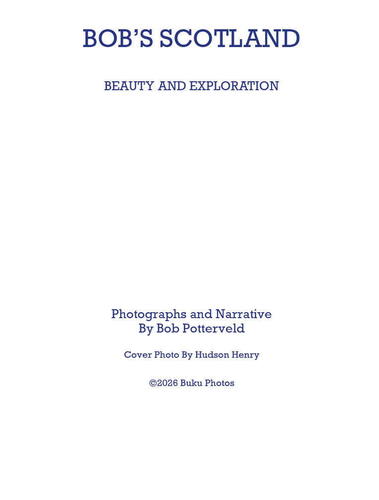Bob's Scottland Coffee Table Book - Portfolio A3 Portrait (10.6 x 14 in. / 27 x 35.6 cm) format