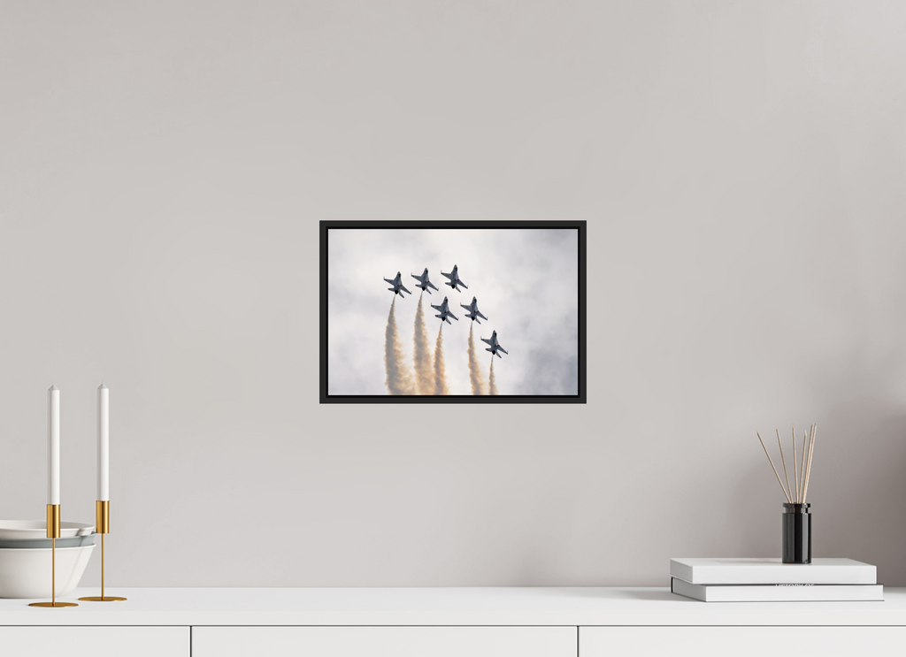 12 x 8″, Acrylic Glass Black matt .24" frame F16 Thunderbirds Photo 9 under acrylic glass with black frame