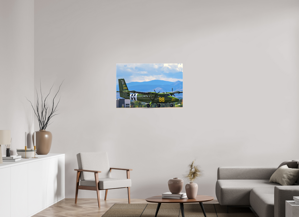 36 x 24″, Matte Canvas with wrapped edges - no frame 98 FTS "Stand In The Door" De Havilland Canada UV-18 Twin Otter