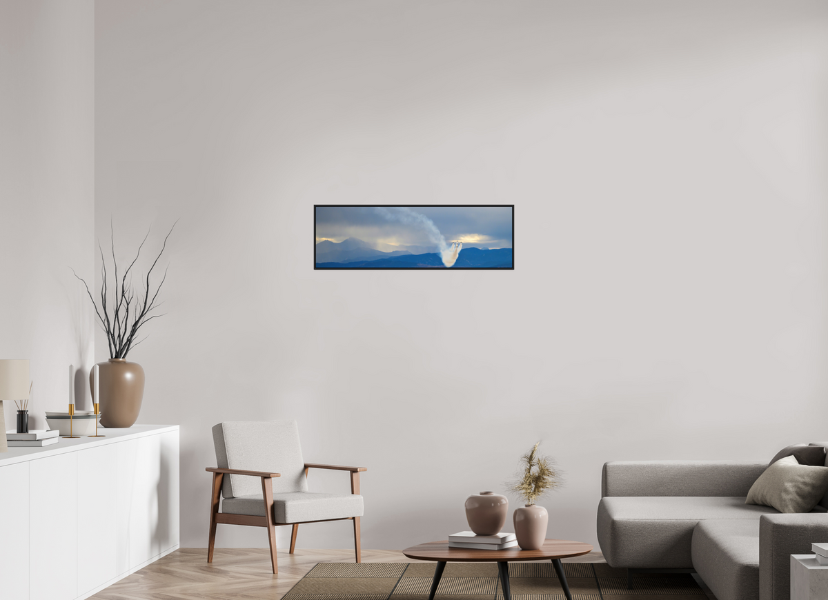 38.7 x 12″, Acrylic Glass Black matt .24" frame F16 Thunderbirds Photo 5 under acrylic glass with black frame