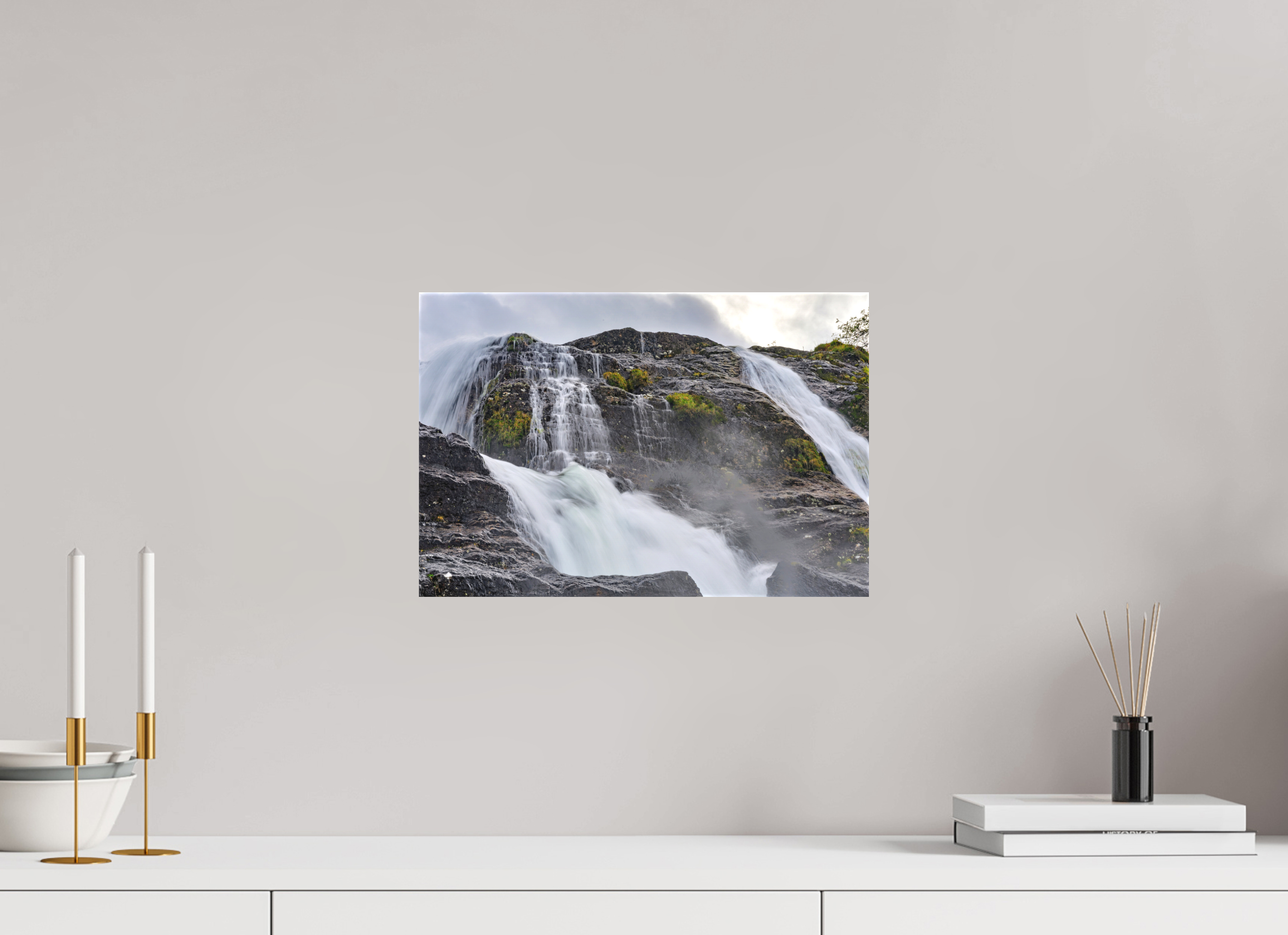 15 x 10″, Matte Canvas with wrapped edges - no frame Glencoe Waterfall on canvas
