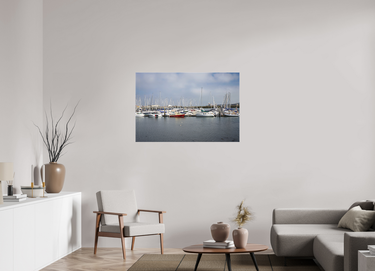 45 x 30″, Matte Canvas with wrapped edges - no frame Sailing vessels in Howth Harbour on canvas