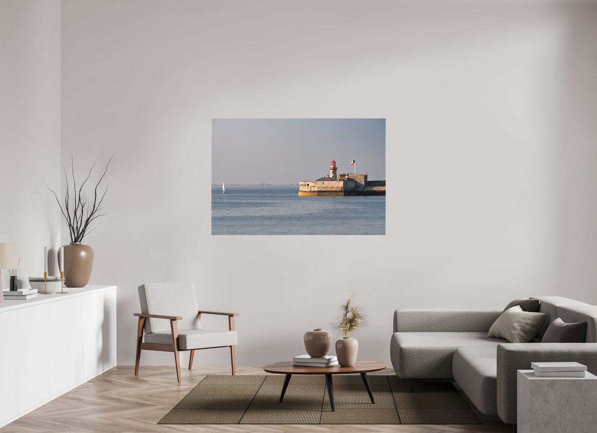 60 x 40″, Matte Canvas with wrapped edges - no frame Dun Laoghaire Lighthouse at sunset