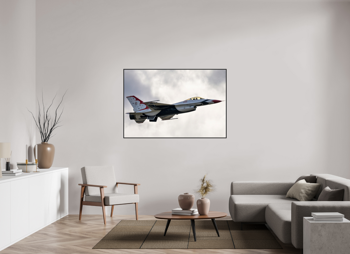 60 x 40″, Acrylic Glass Black matt .24" frame F16 Thunderbirds Photo 7 under acrylic glass with black frame