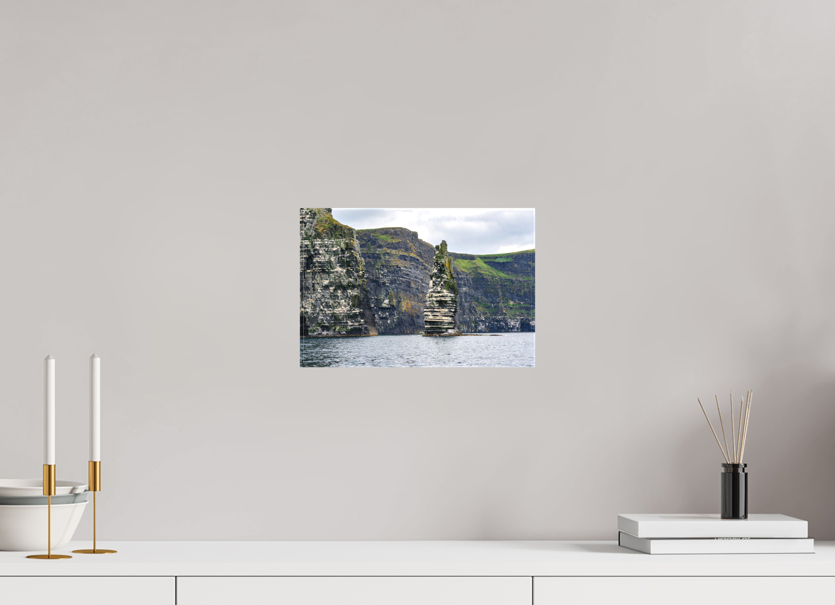 12 x 8″, Matte Canvas with wrapped edges - no frame Cliffs of Mohre on canvas