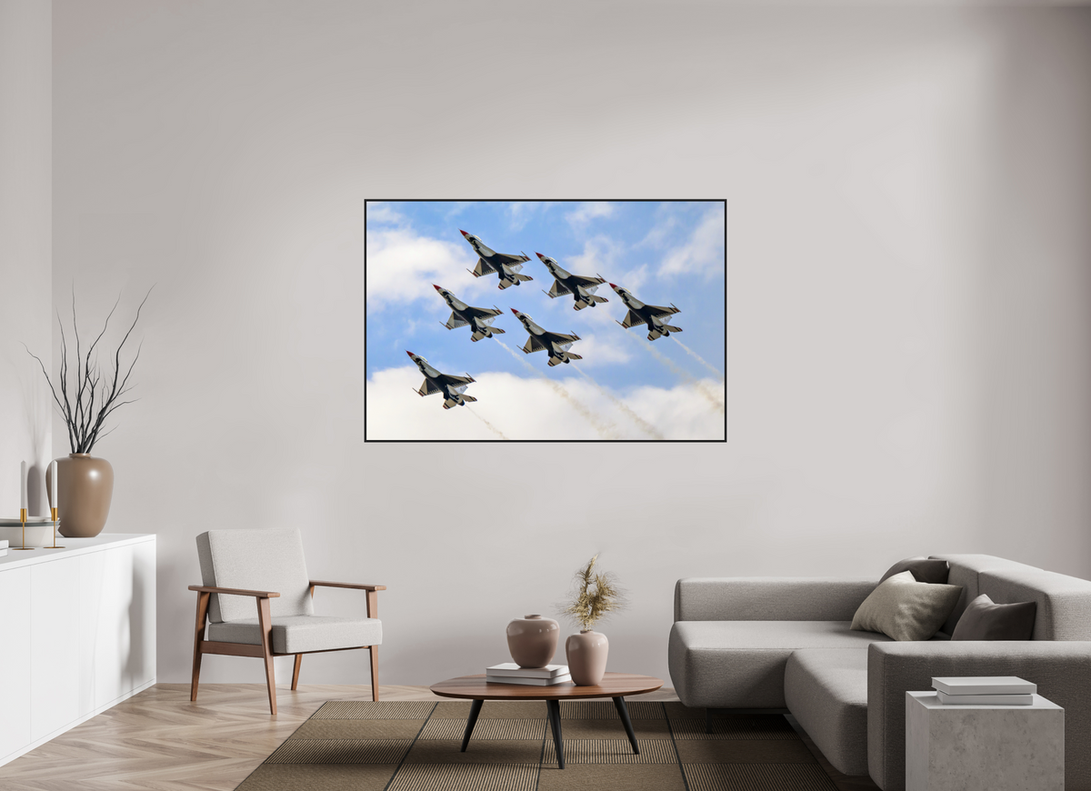 66 x 44″, Acrylic Glass Black matt .24" frame F16 Thunderbirds Photo 10 under acrylic glass with black frame