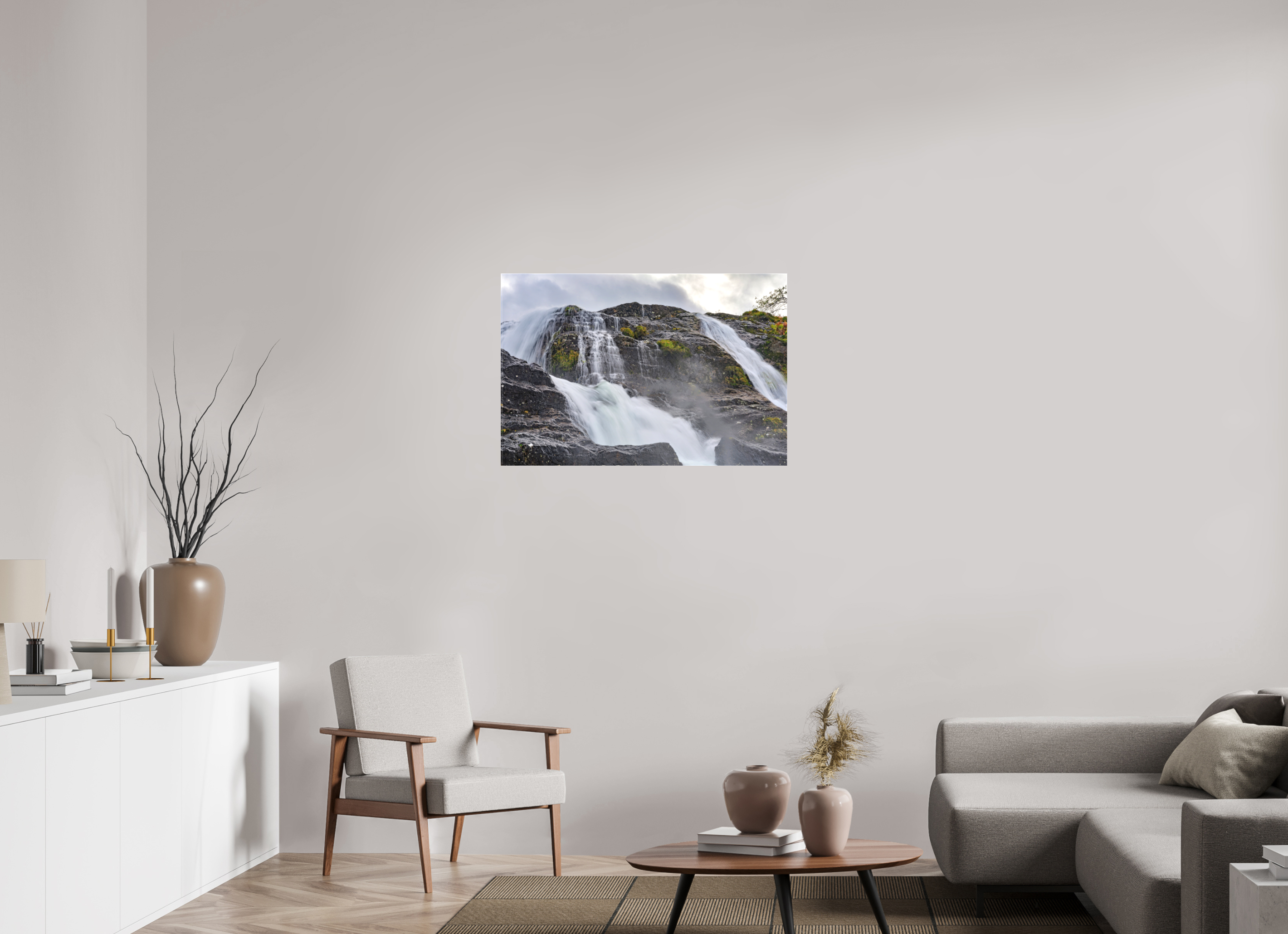 36 x 24″, Matte Canvas with wrapped edges - no frame Glencoe Waterfall on canvas