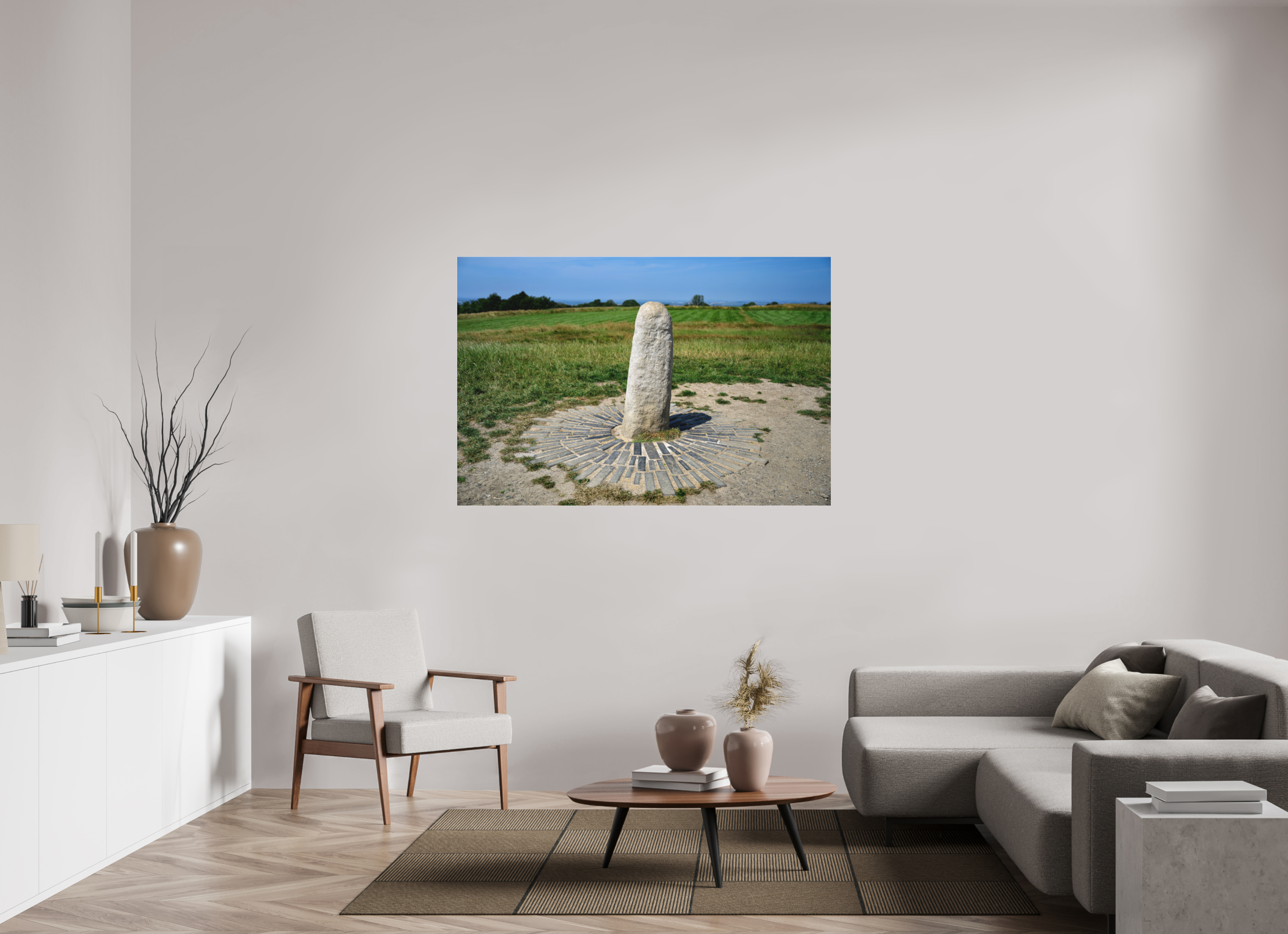 60 x 40″, Matte Acrylic Glass without frame The Lia Fáil at the Hill Of Tara under acrylic glass
