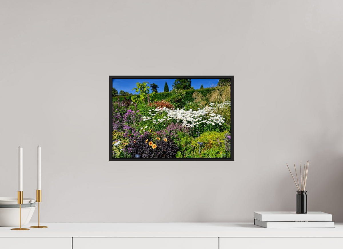 15 x 10″, Acrylic Glass Black matt .24" frame Powerscourt Gardens A under acrylic glass with black frame