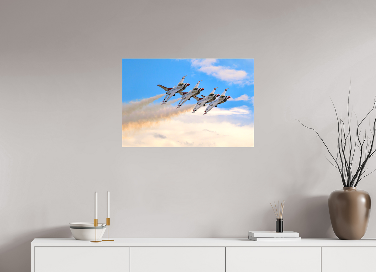 30 x 20″, Matte Canvas with wrapped edges - no frame F16 Thunderbirds Photo 3 on canvas