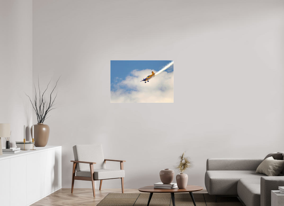 36 x 24″, Matte Canvas with wrapped edges - no frame Bob Freeman in his "Extra 330S" on canvas