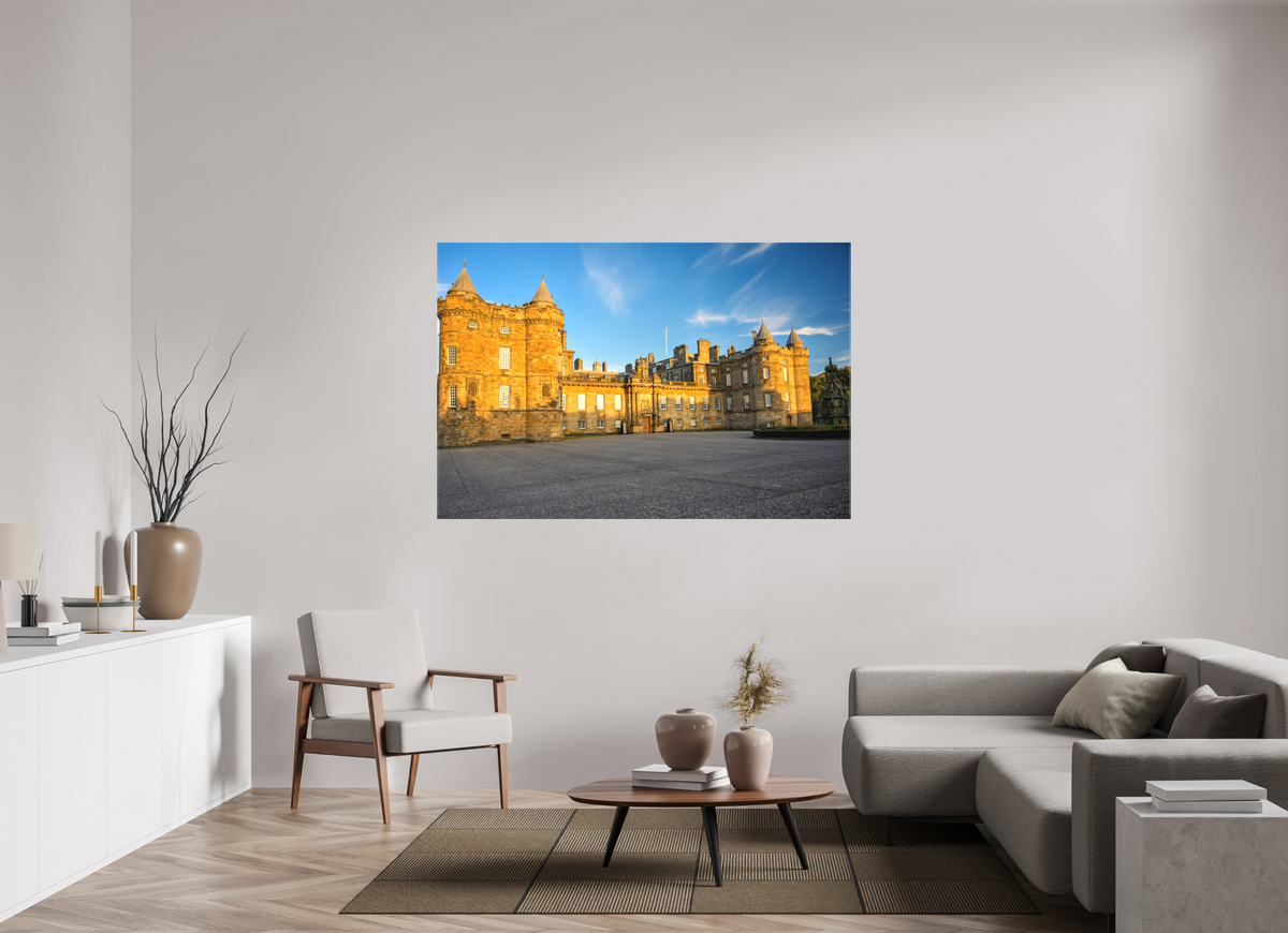 66 x 44″, Matte Canvas with wrapped edges - no frame Holyrood Palace at sunset on canvas