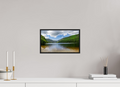 13.8 x 8″, Acrylic Glass Black matt .24" frame Upper Lake at Glendalough under acrylic glass with black frame