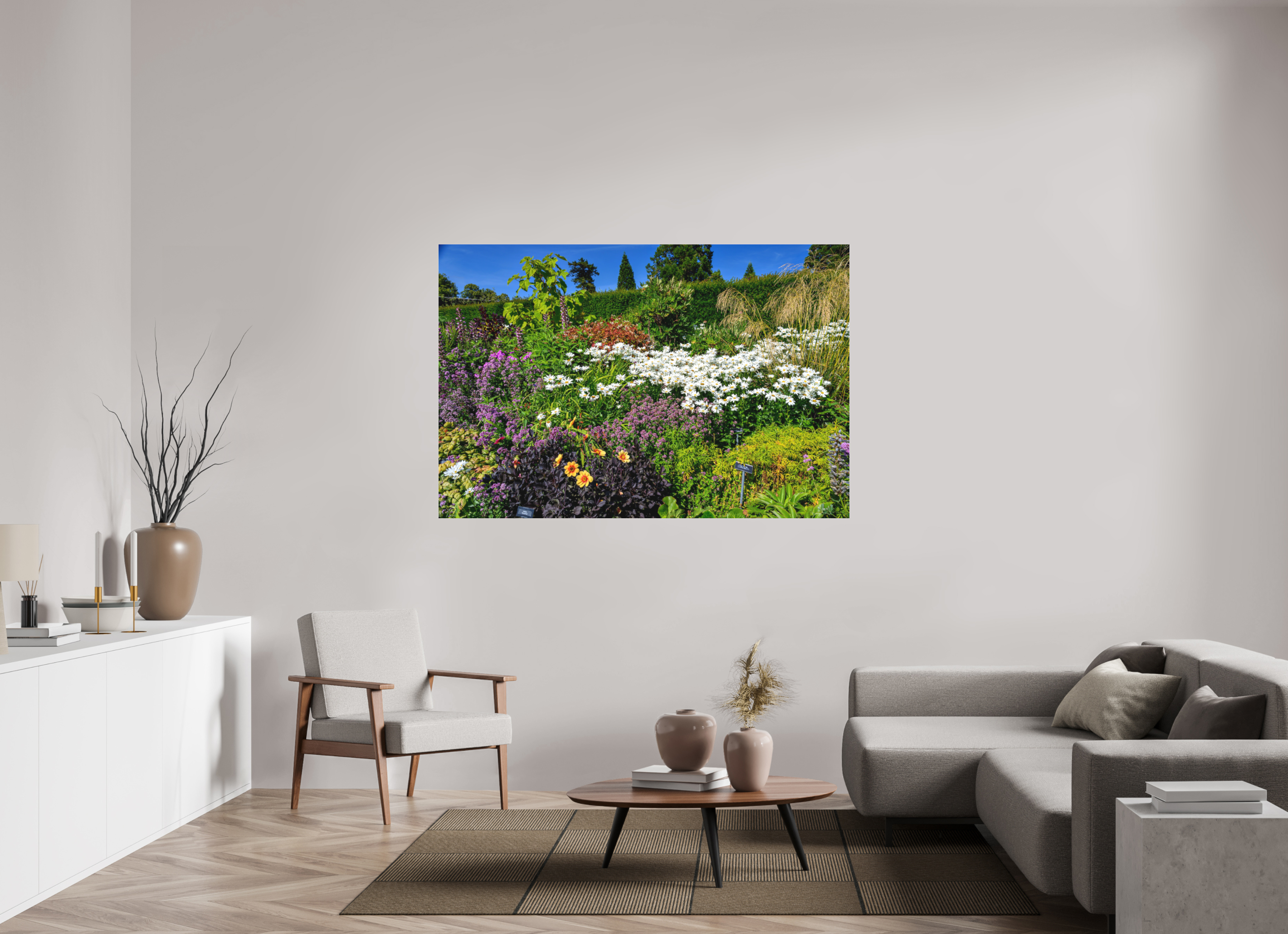 66 x 44″, Matte Acrylic Glass without frame Powerscourt Gardens A under acrylic glass