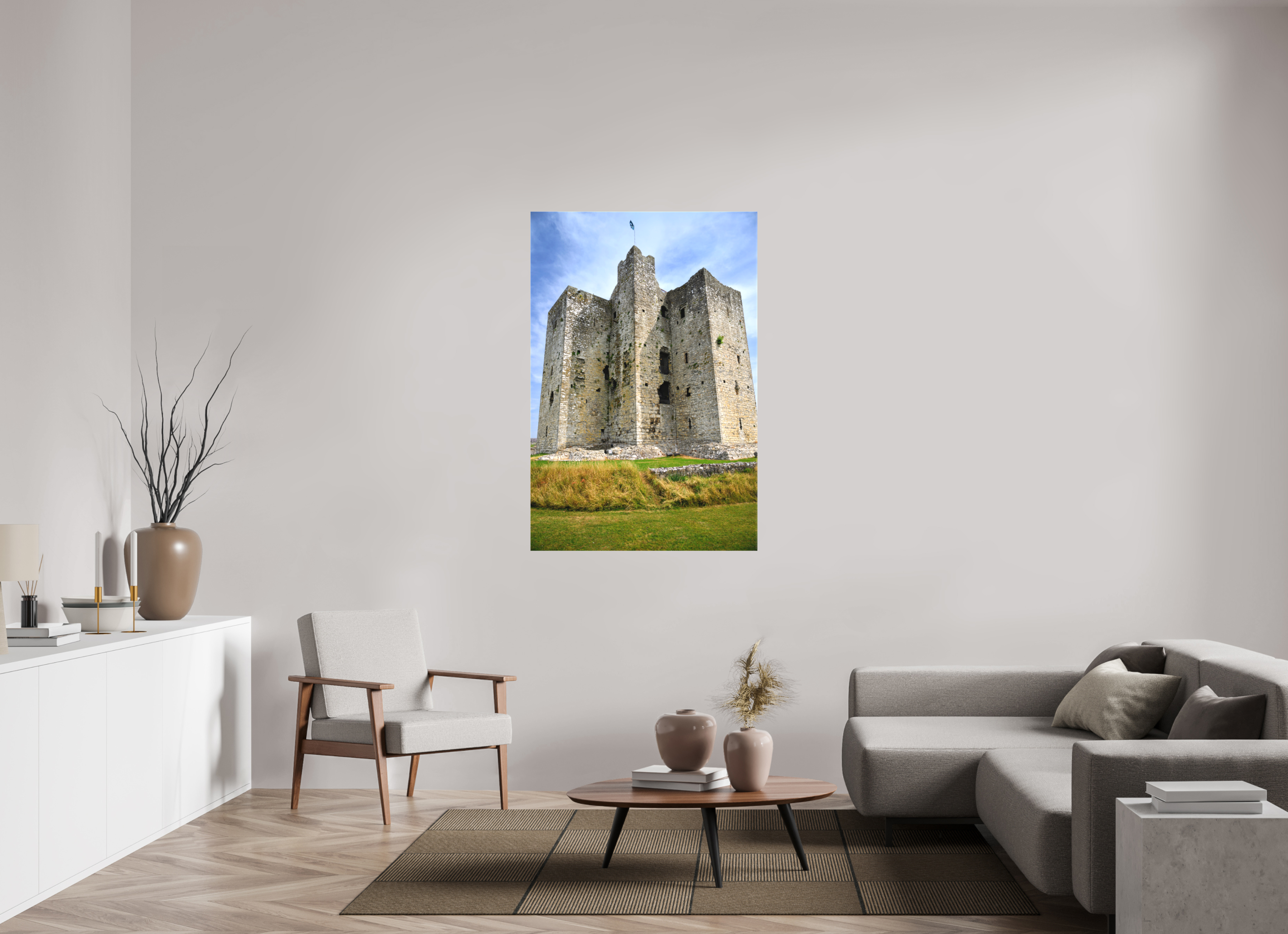 36 x 54″, Matte Canvas with wrapped edges - no frame Trim Castle on canvas