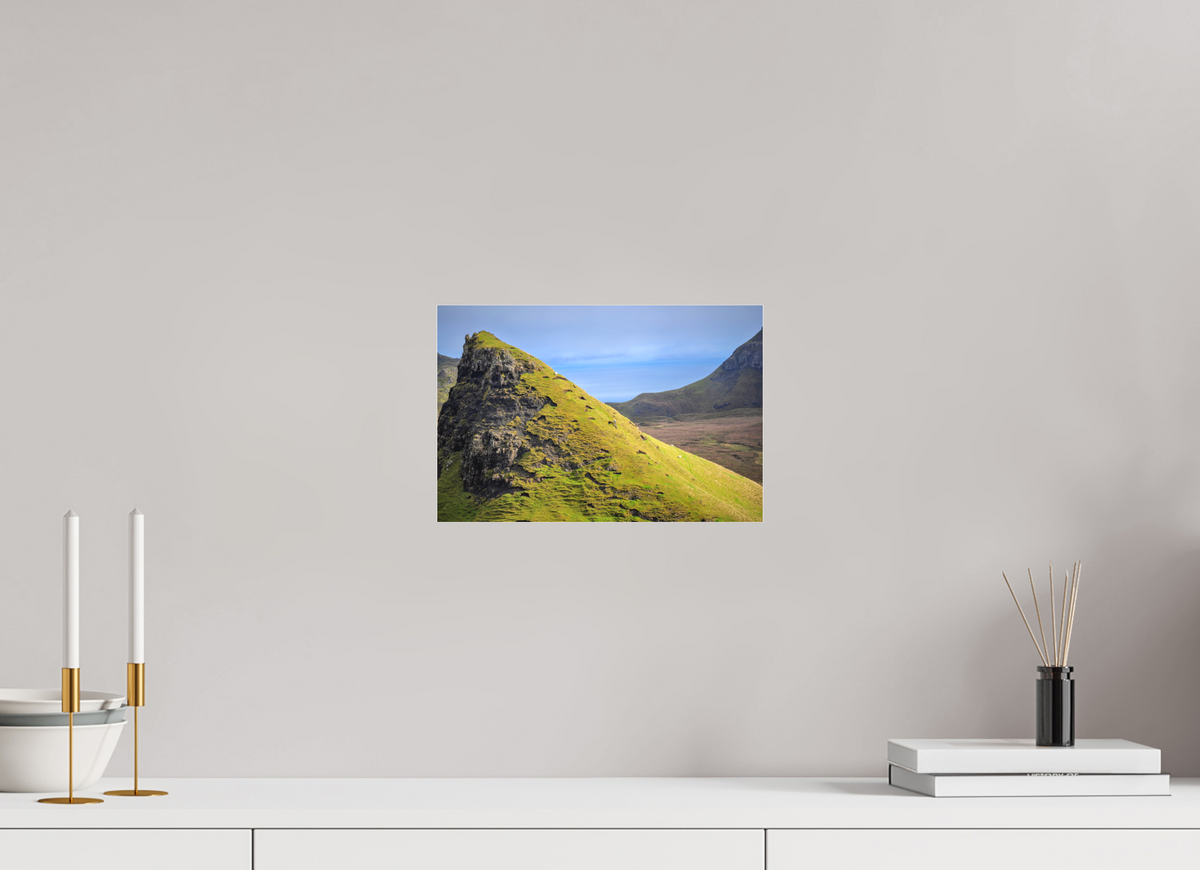 12 x 8″, Matte Acrylic Glass without frame Sheep grazing on a slope near Quiraing on Matte Acrylic Glass without frame
