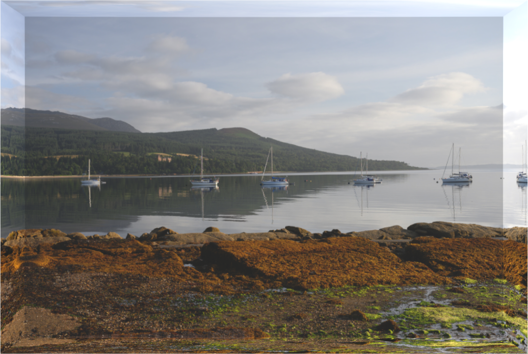 Main image Brodick Bay at sunrise in Acrylic Block Gift