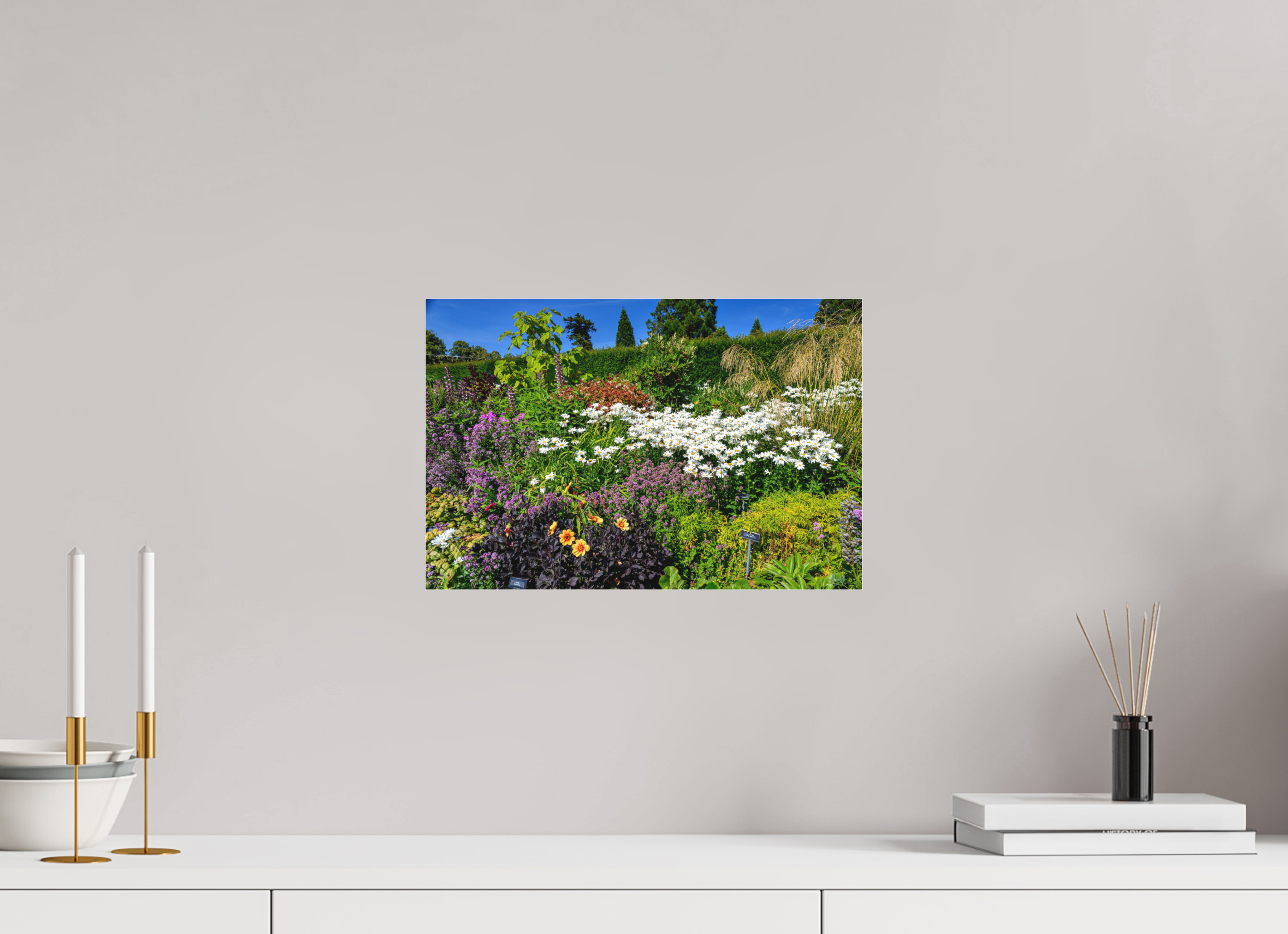 15 x 10″, Matte Acrylic Glass without frame Powerscourt Gardens A under acrylic glass