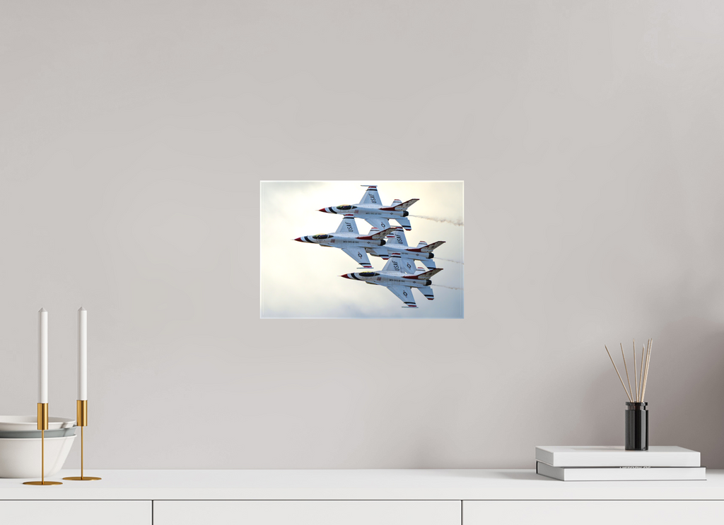 12 x 8″, Matte Canvas with wrapped edges - no frame F16 Thunderbirds Photo 1 on canvas