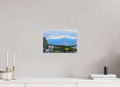 12 x 8″, Matte Canvas with wrapped edges - no frame 98 FTS "Stand In The Door" De Havilland Canada UV-18 Twin Otter