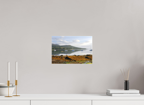 12 x 8″, Matte Canvas with wrapped edges - no frame Brodick Bay at sunrise on canvas