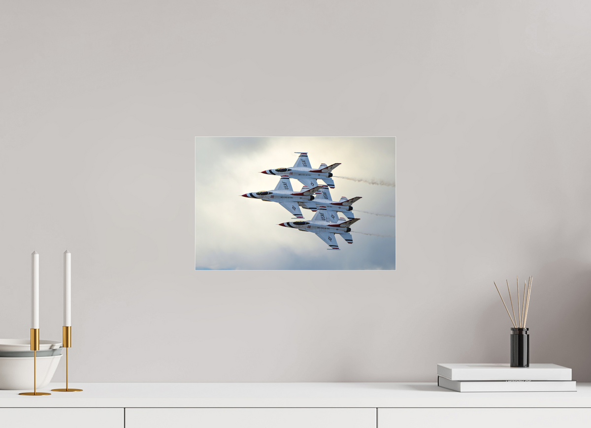 15 x 10″, Matte Acrylic Glass without frame US Airforce Thunderbirds Photo 1 under acrylic glass