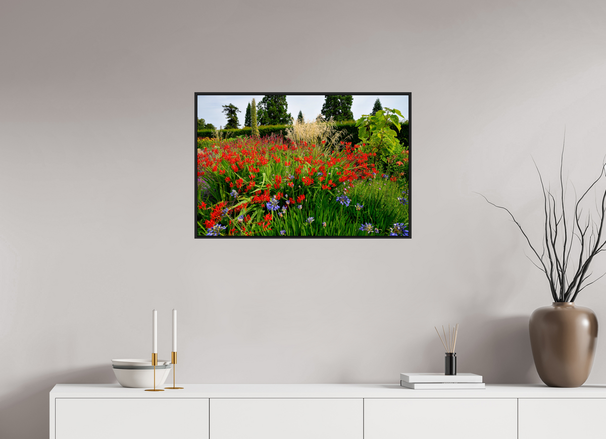30 x 20″, Acrylic Glass Black matt .24" frame Powerscourt Gardens B under acrylic glass with black frame