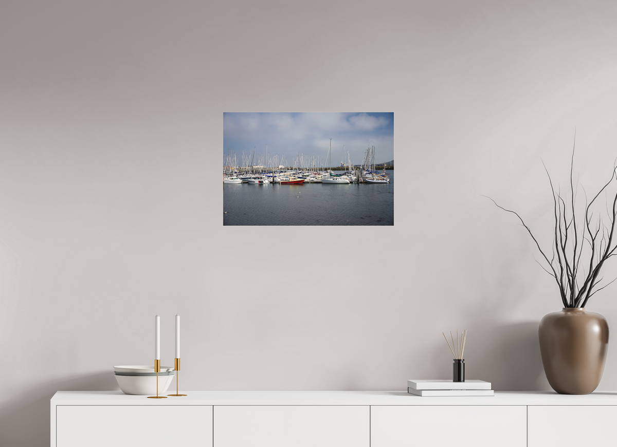 24 x 16″, Matte Acrylic Glass without frame Sailing vessels in Howth Harbour under acrylic glass