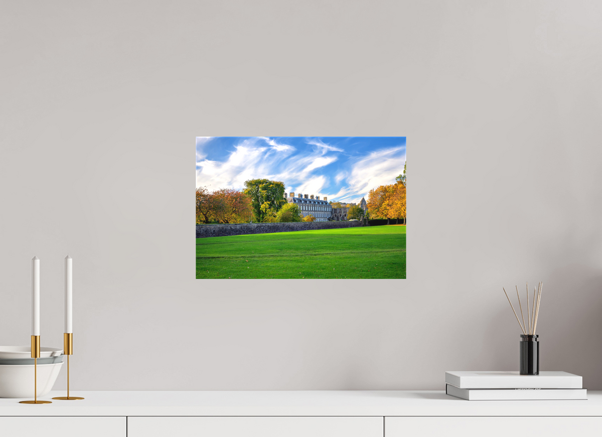 15 x 10″, Matte Canvas with wrapped edges - no frame Holyrood Palace at sunset on canvas
