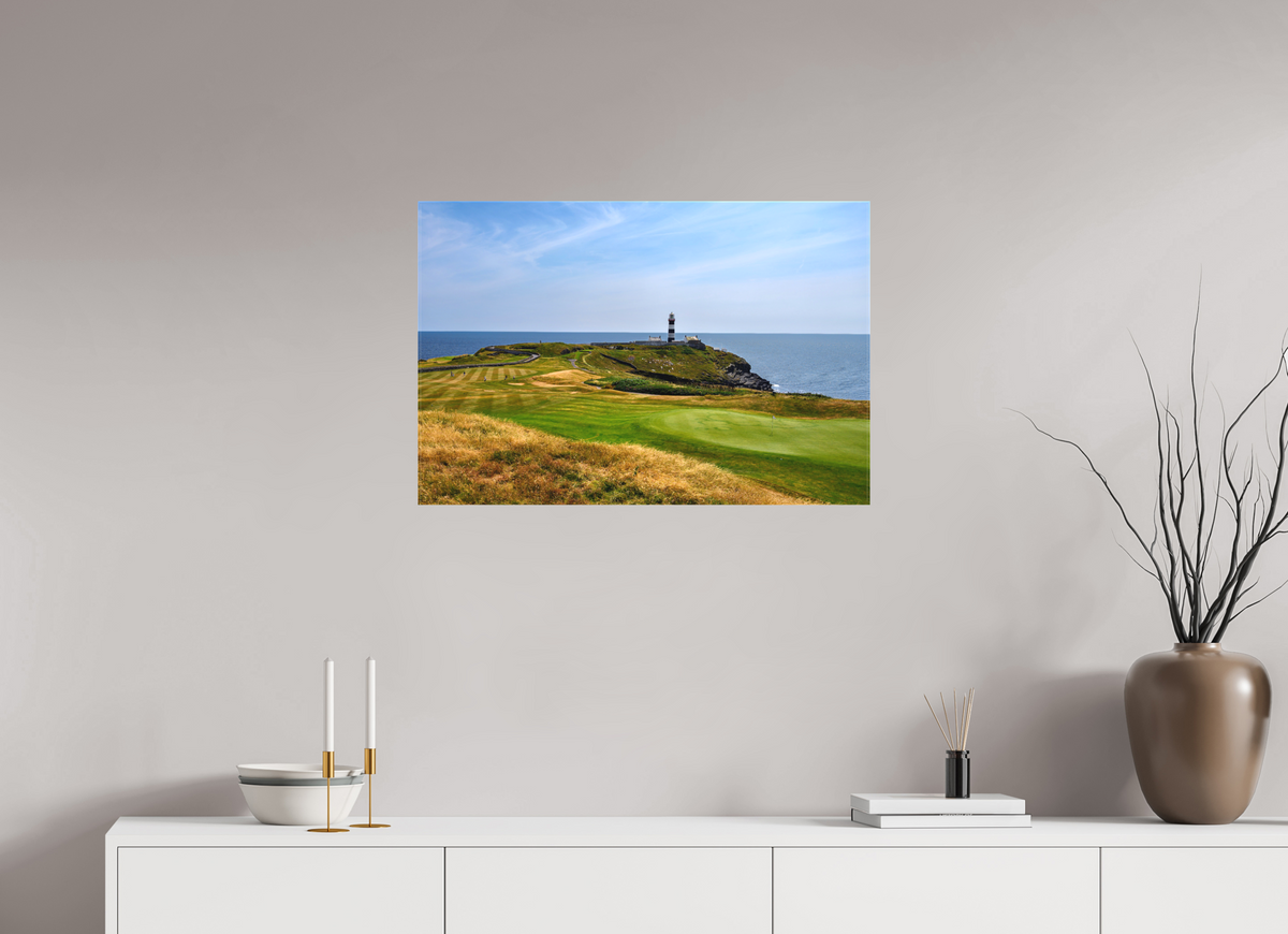 30 x 20″, Matte Canvas with wrapped edges - no frame Old Head golf course and lighthouse on canvas