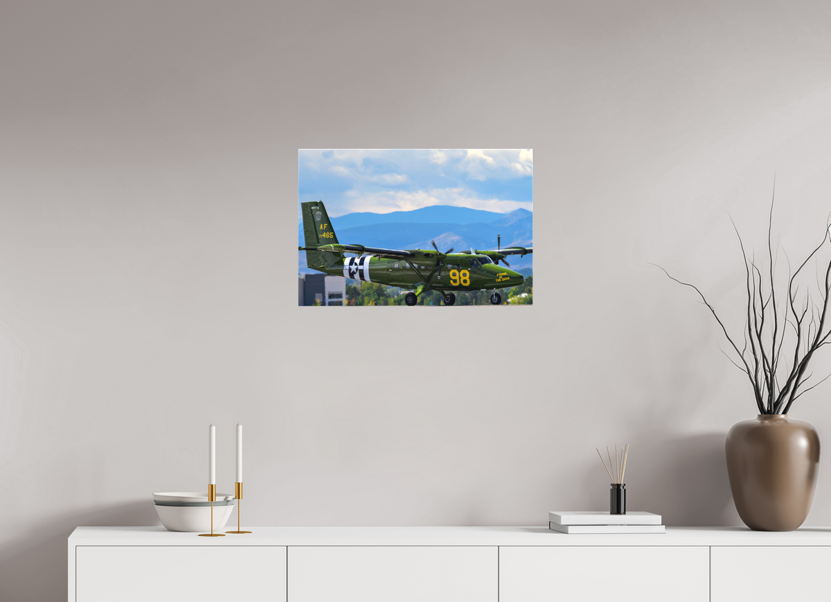 24 x 16″, Matte Canvas with wrapped edges - no frame 98 FTS "Stand In The Door" De Havilland Canada UV-18 Twin Otter