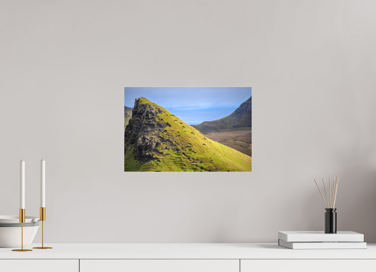 15 x 10″, Matte Acrylic Glass without frame Sheep grazing on a slope near Quiraing on Matte Acrylic Glass without frame