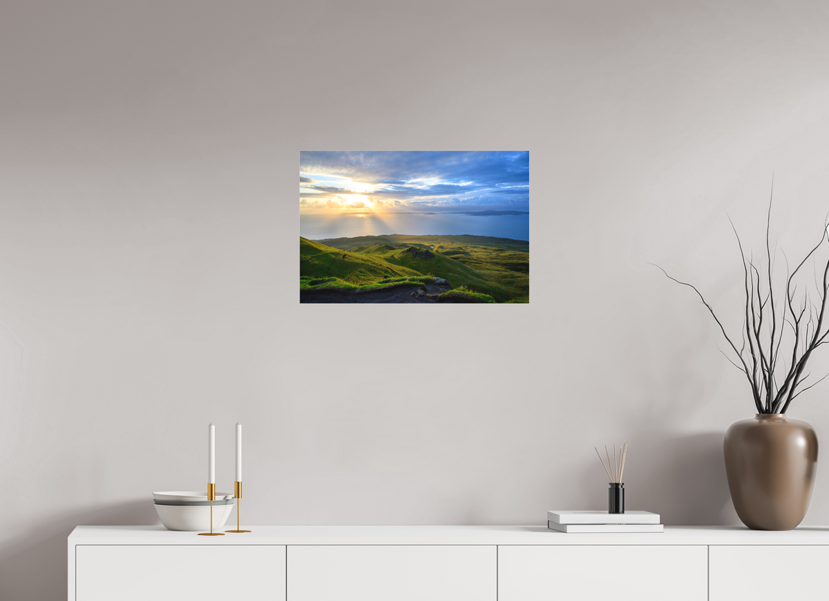 24 x 16″, Matte Acrylic Glass without frame Sunrise over the Sound of Raasay on Matte Acrylic Glass without frame