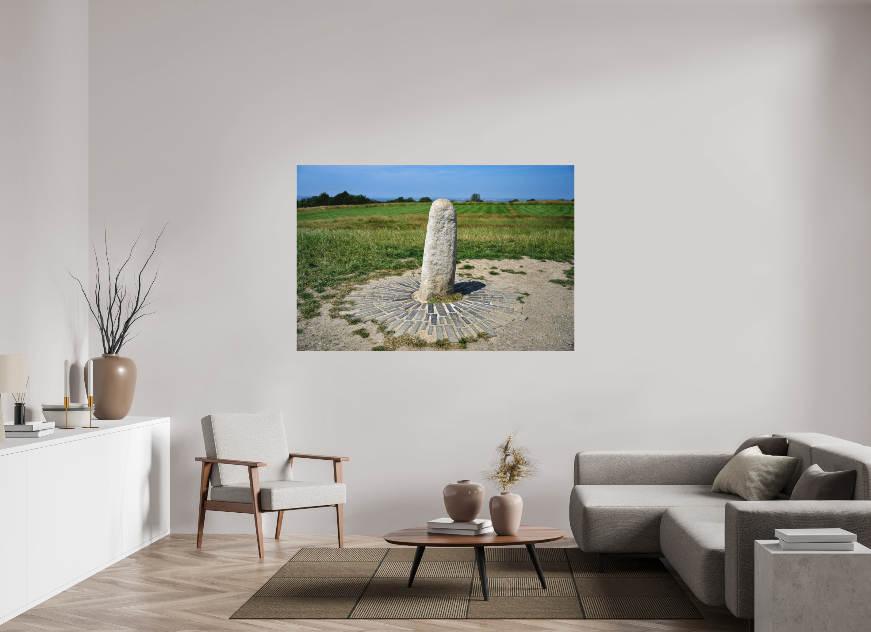 66 x 44″, Matte Acrylic Glass without frame The Lia Fáil at the Hill Of Tara under acrylic glass