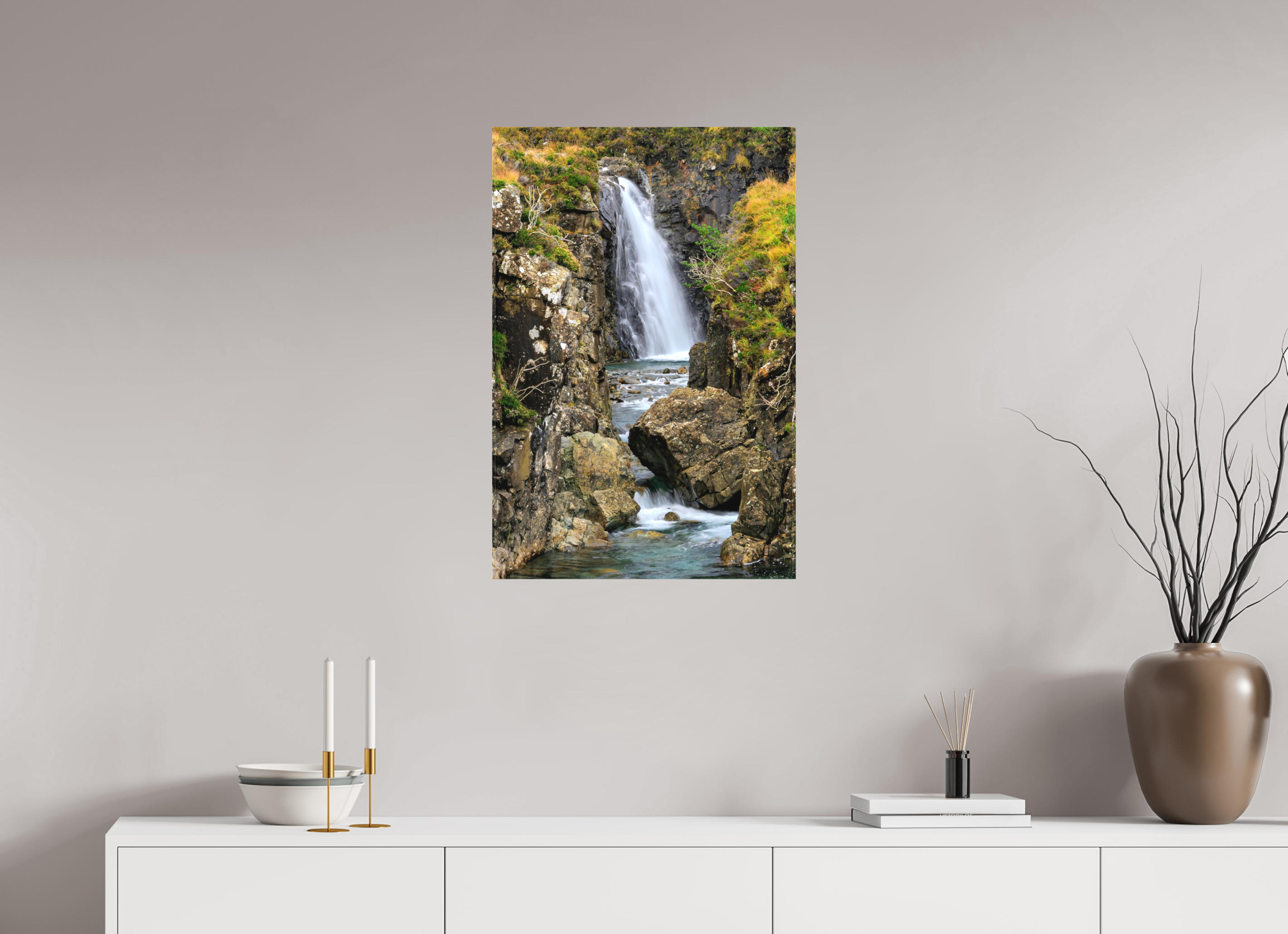 20 x 30″, Matte Canvas with wrapped edges - no frame Fairy Pools Waterfall on the Isle of Skye on Canvas