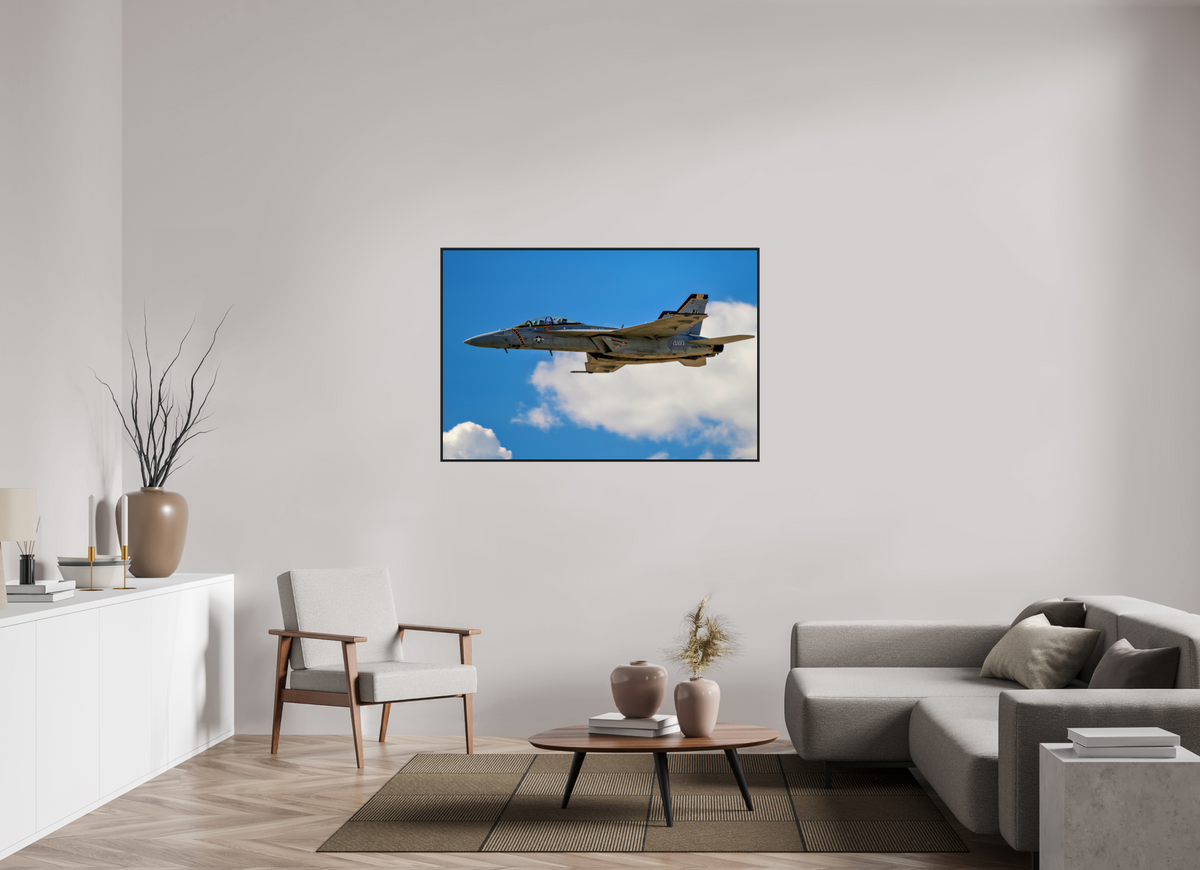 54 x 36″, Acrylic Glass Black matt .24" frame F18A Super Hornet Photo 3 under acrylic glass with black frame
